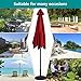Giantex 10ft Outdoor Patio Umbrella, Market Table umbrella w/Tilt Adjustment and Crank, 180G Polyester, Garden Canopy for Deck Backyard Pool Indoor Outdoor