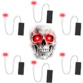 6 Pack Halloween Glowing LED Eyes, Halloween Eyes Lights for Skulls, Costumes & Props (Red)