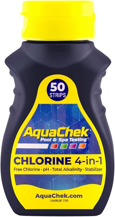 AquaChek Yellow 4-Way Swimming Pool & Spa Test Strips - 511244A