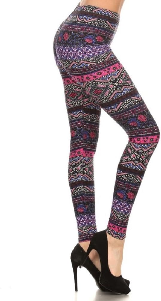 Women's Print Stretch Soft Leggings (Mia)