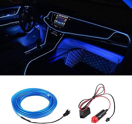 tira de luces 3metro para coche qiilu cadena de luces led 12v iluminacion interior para coche con controlador de potencia