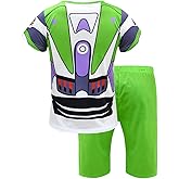 Garperkids Kids Buzz Green Short Sleeve Graphic T-Shirt and Shorts Summer Birthday Outfit Set for Boys