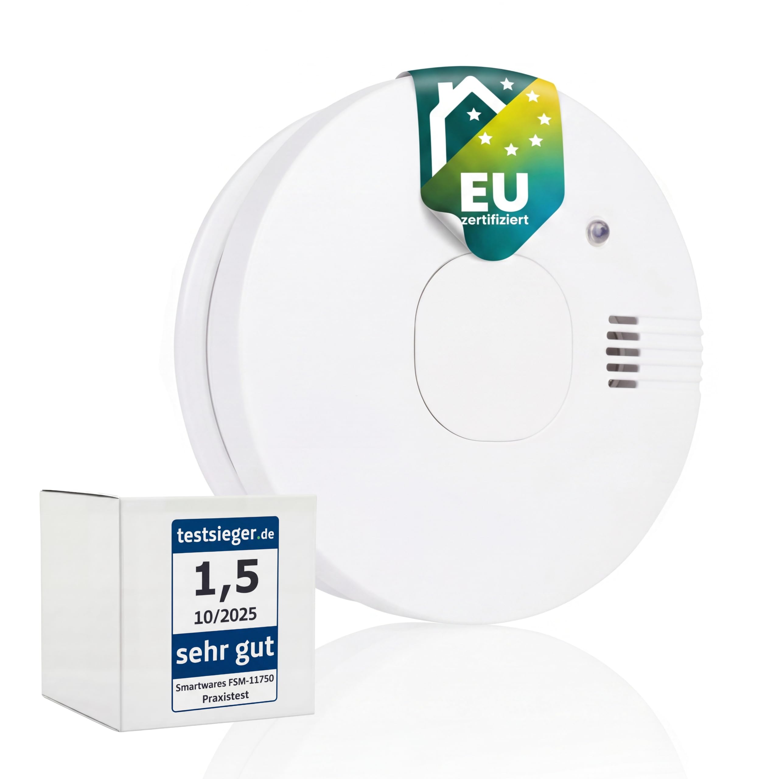 Smartwares Rauchmelder – Austauschbare Batterie mit 5 Jahren Lebensdauer – Schnelle und zuverlässige Erkennung – 85 dB – FSM-11750