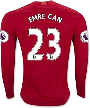 Amazon 新しいseasonリバプールfc Diy名前と番号23エムレ カンホーム長袖football Soccer Jersey Inレッドfor 16 17 X Large レッド Jhus Jersey ユニフォーム