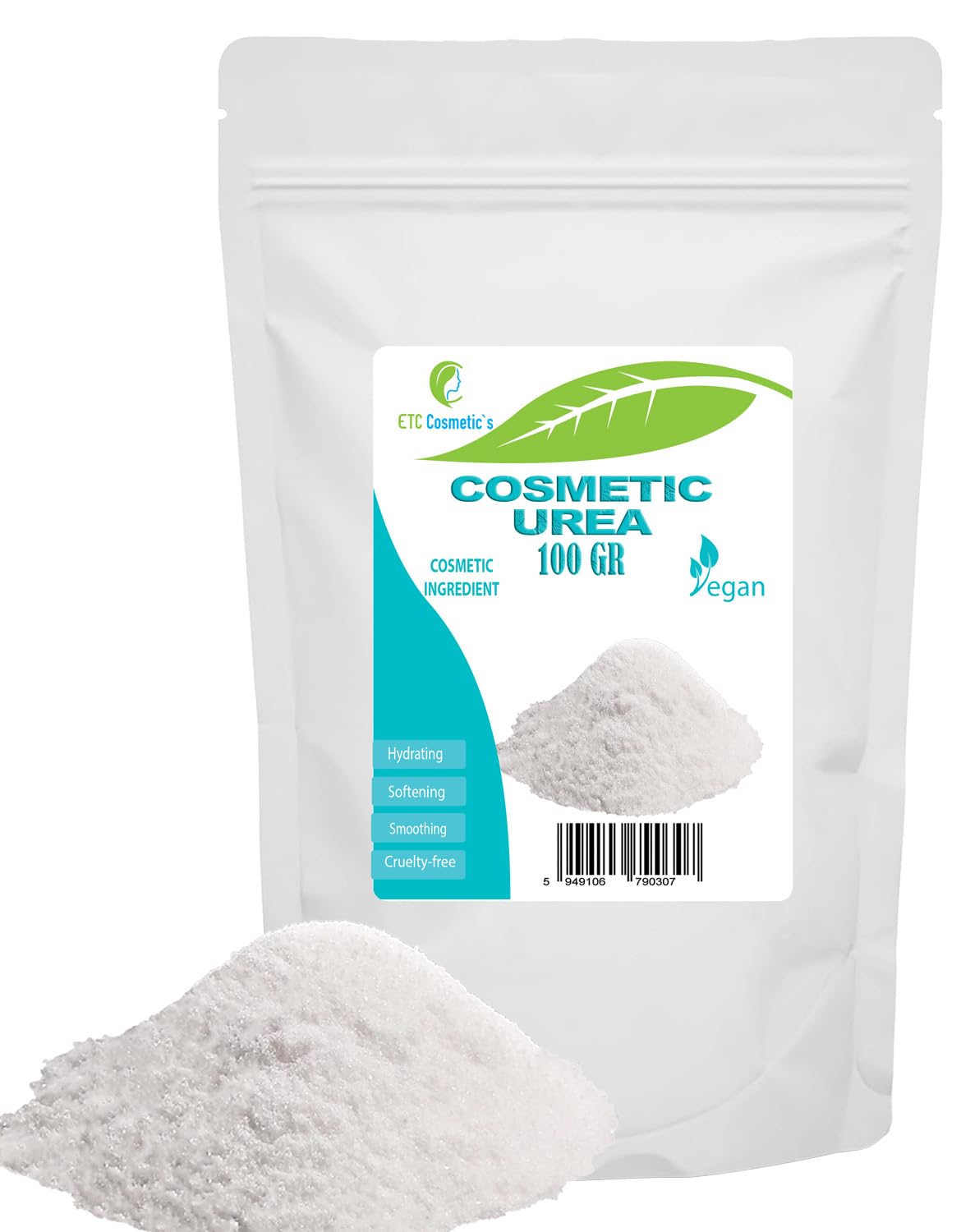 Cosmetic UREA - 100 gr - suitable for creams, lotions, gels, fluids, cleansing products including shampoos and body washes, skaly and cracked skin
