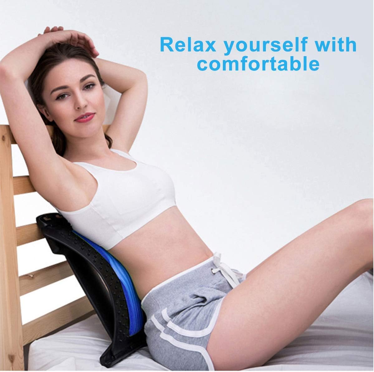Bcway Back Stretcher, Multi-Level Lumbar Back Device for Upper and Lower Pain Relief,Herniated Disc,Sciatica, Scoliosis,Spine Deck on Bed Chair Car: Health & Personal Care