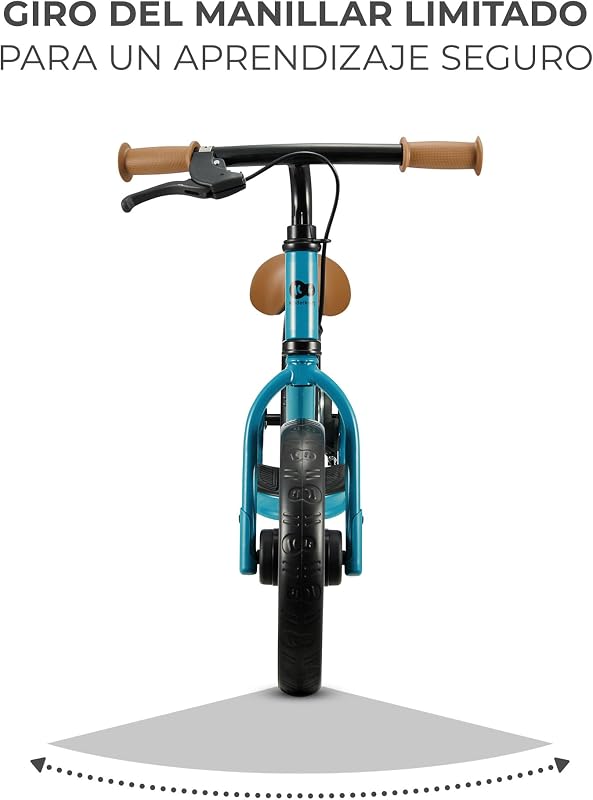 Espaço 2 Bicicleta sem pedais, Bicicleta de rapaz de 2 anos, Bicicleta de 2 rodas, Sela ajustável, com travão, Leve, 3,6 kg, 28 cm de diâmetro, 35 kg, Azul
