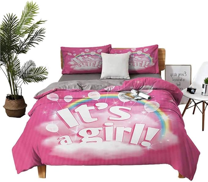 baby pink double bed