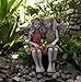 WFG Miniature Fairy Garden Best Friends - White, Pink Resin Statues - Pair of 2 Fairy Figurines - Painted Finish - Tabletop - All Seasons