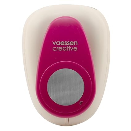 Vaessen Creative Motivstanzer Kreis, XXXL, Super Jumbo Stanzer, Großer Motivlocher aus Metall und Plastik, Ausgestanztes Moti