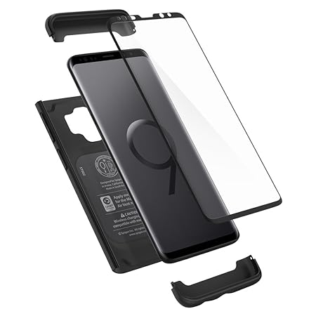 Spigen 592CS22872 Thin Fit 360 Kompatibel mit Samsung Galaxy S9 Hülle, 360° Rundumschutz Gratis Panzerglas Handyhülle Schutzh