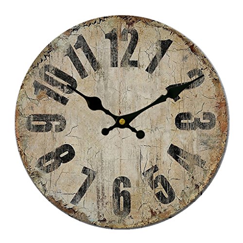 Cloud Clock Retro Round Sun Movement Sweep Seconds Silent Digital Wall Clock C 20-Inch(Diameter 50Cm£