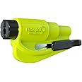 resqme The Original Emergency Keychain Car Escape Tool, 2-in-1 Seatbelt Cutter and Window Breaker, Made in USA, Safety Yellow