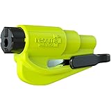 resqme The Original Emergency Keychain Car Escape Tool, 2-in-1 Seatbelt Cutter and Window Breaker, Made in USA, Safety Yellow