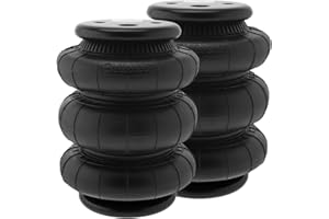 Vixen Air 1/2" NPT Single Air Port Triple Bellow Suspension Air Spring/Air Bag Dual Pack VXD2600TDP