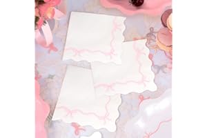 xo, Fetti Pink Bow Napkins - 3-ply, 25 pcs | Baby Shower Decorations, Spring Girl Birthday, Girls Just Wanna Be One, Tying the Knot Party Favors, Coquette Graduation, Bachelorette Decor