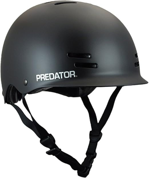 Predator Helmets FR7 Matte Black Skateboard Helmet (Certified) X