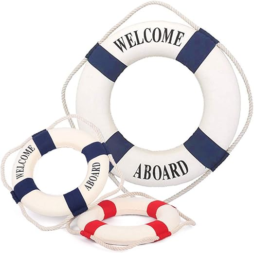 Amazon Com Szsrcywd Decor Life Ring 3 Pcs Welcome Aboard Life