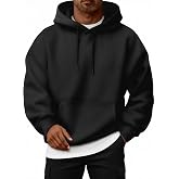 EFAN Mens Oversized Hoodies Fleece Lined Sweatshirts | Fall Winter Hooded Collar Drawstring Pullover With Pocket for Workout Gym