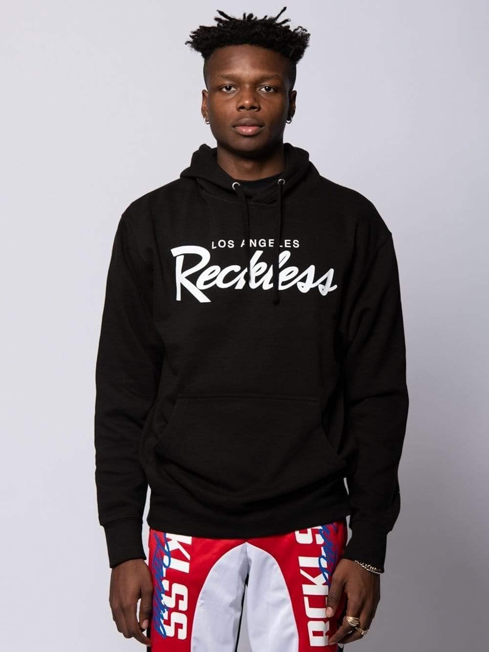 white reckless hoodie