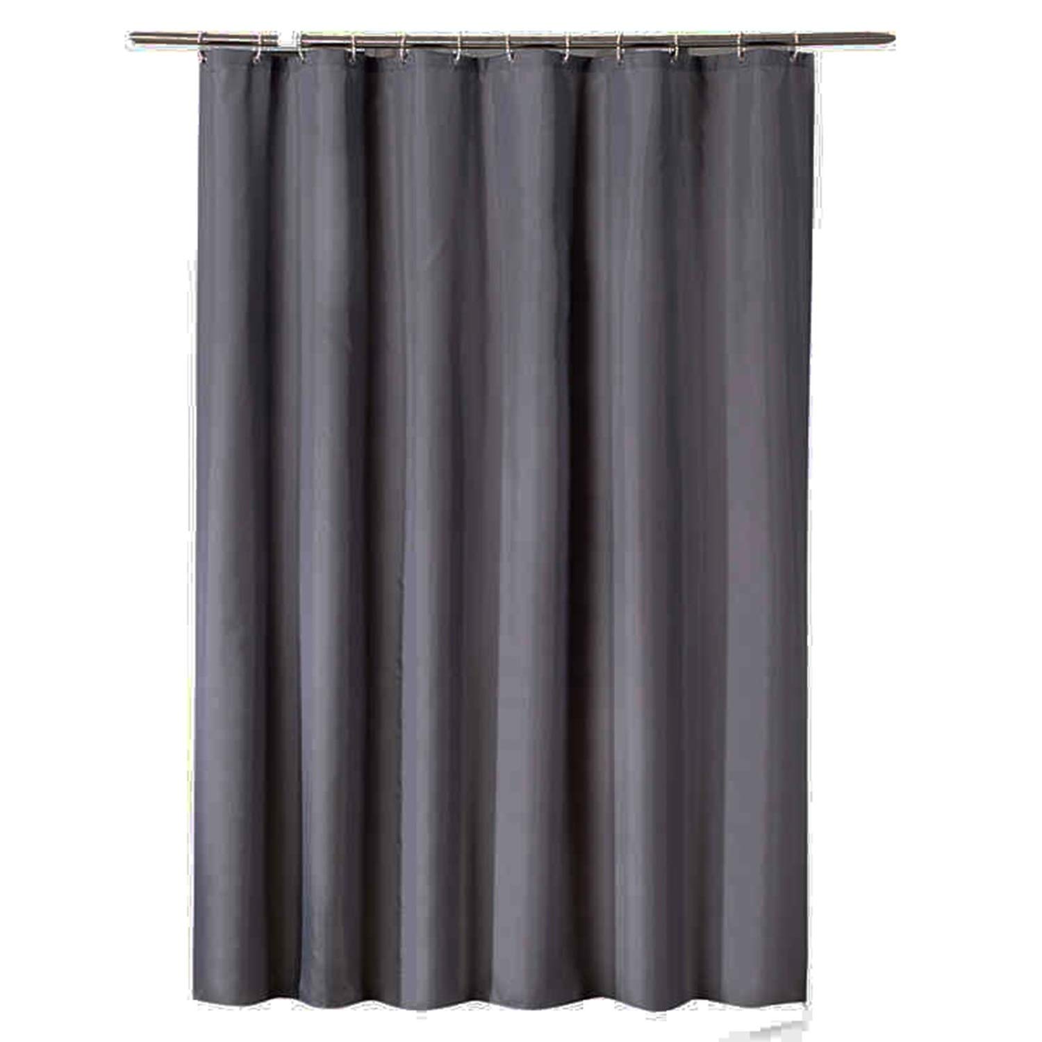 MaxAst Simple Grey Shower Curtain Anti-mildew, 300x200CM Bath Curtain Antibacterial Waterproof with Rings