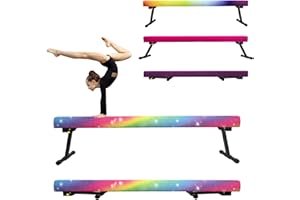 86 York 6ft/8ft Gymnastics Balance Beam, High and Low Floor Beam Gymnastics Equipment for Kids/Adults,Gymnastics Beam for Training,Physical Therapy and Professional Home Training with Legs