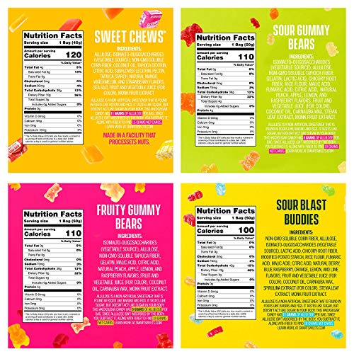 SmartSweets Variety Pack (12 Count), Candy With LowSugar & Low Calorie