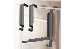 SOEKAVIA Folding Clothes Drying Rack, Heavy Duty Over The Door Clothes Hanger with Retractable Rod for Towel, Space Saving Portable Drying Rack, Laundry Hanger for Travel Bathroom Bedroom, 2 Pack