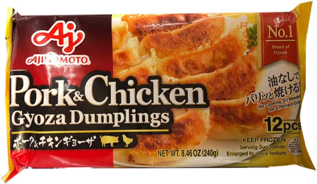Ajinomoto Pork and Chicken Gyoza Dumplings (12pcs) - 8.46oz (Pack of 4)