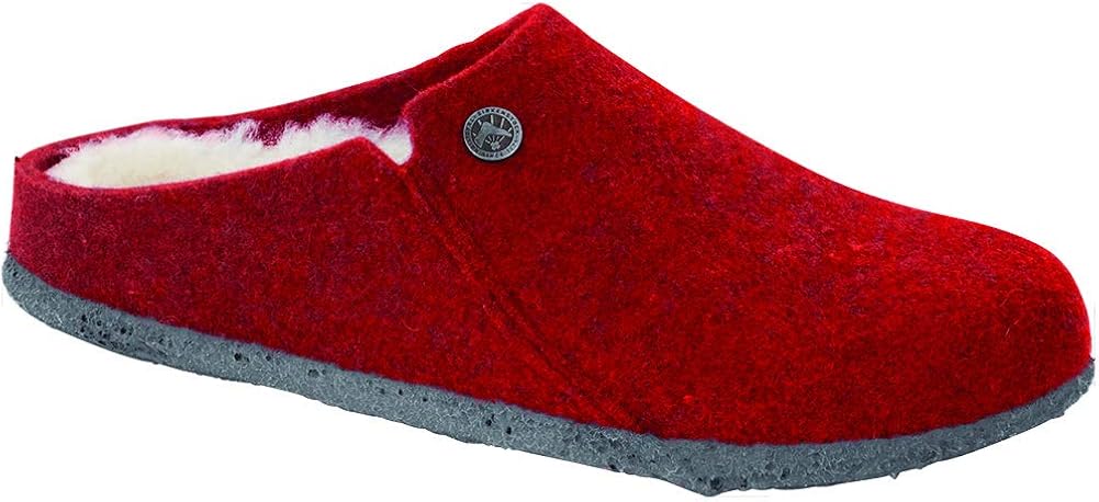 red birkenstock clogs