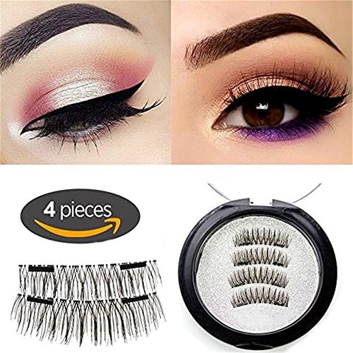Fake eyelashes 3D Magnetic Eyelashes Premium Quality False Eyelashes 4pcs for Natural Look No Glue Needed