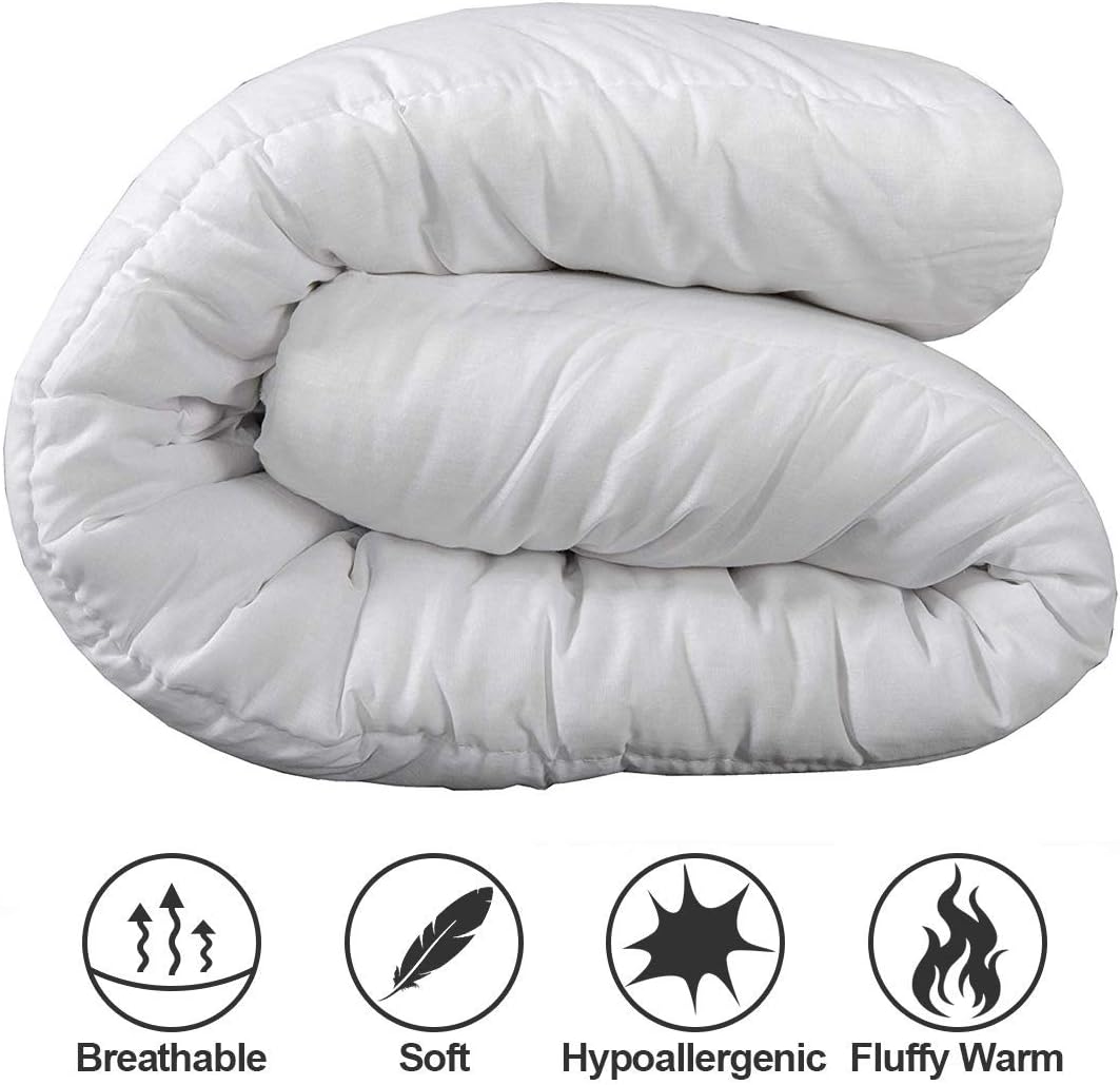Jennifer Davidson Winter Autumn Premium Duvet (Single, 10.5 Tog) Virgin Hollowfibre Filled Comforter Insert Polycotton Outer Cover Anti Allergy White Super Soft All Season