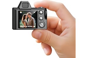 Mini Digital Camera -Maxmango 1080P HD Video -1.3’’ Screen Retro Small Keychain Camera with 64GB SD Card for Adults Kids Trav