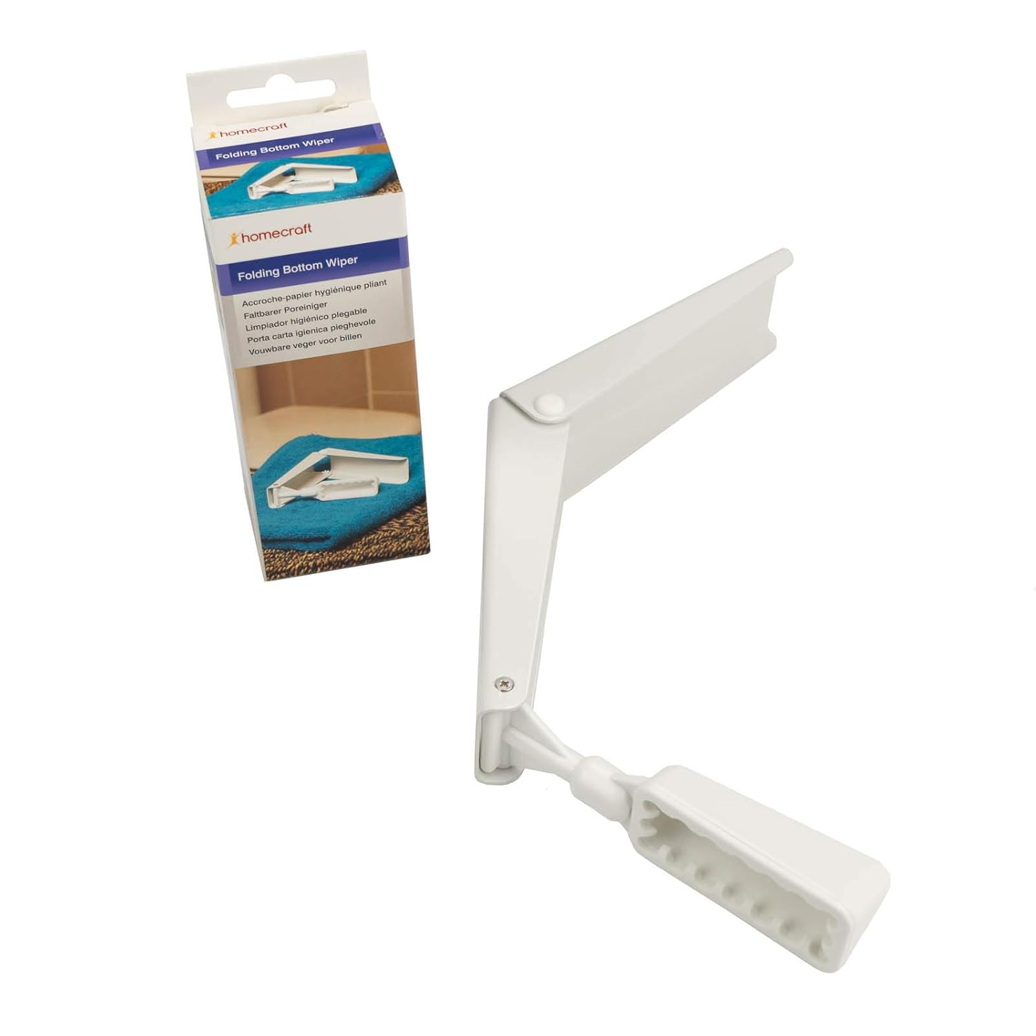 Sammons Preston Curved Toilet Aid, Folding 10" Toilet Paper Holder & Bottom Wiper Aids for Independent Daily Living, Portable Wiping Tool for Bathroom Comfort, Lightweight Self-Wipe Hygiene Tool: Industrial & Scientific