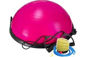 Zeatly Half Balance Ball Trainer, Balance Beam for Core Exercise Equipment, Core Strength and Fitness, Includes Resistance Bands and Pump, Ideal for Home Gym Workout