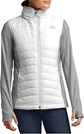 The North Face Women Mashup Full Zip Primaloft Jacket Tnf White Light Heather Small At Amazon Women S Coats Shop