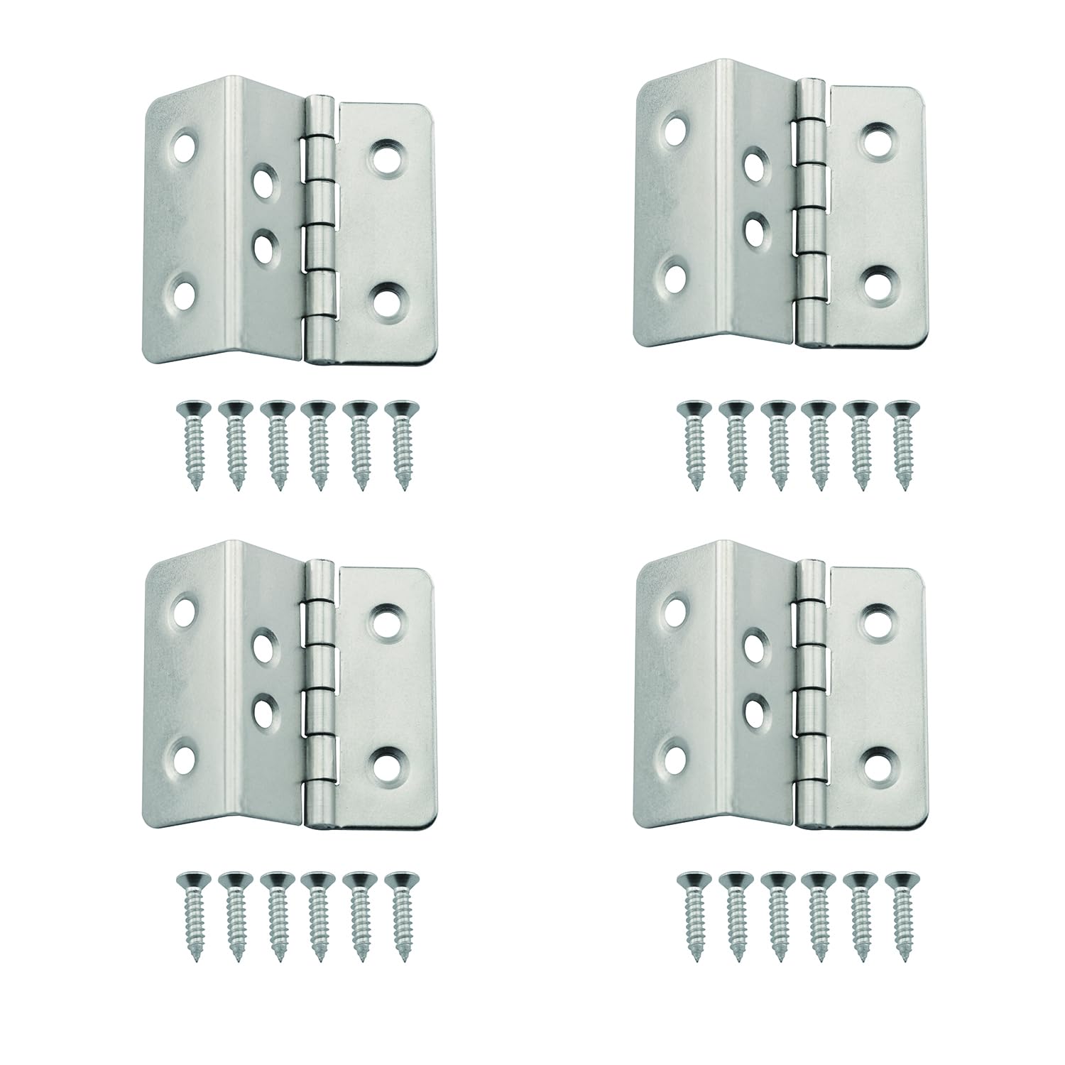 Photo 1 of JianLing 4pcs Three-Folding Folding Hinges, 41x15mm Vintage Decorative Hinges with 24 Screws for Cabinet Door Luggage Jewelry Box Wooden Case Wardrobe