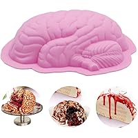 Silicone Brain Shape Mold, Silicone Diy Brain Mold Brain Cake Mold Silicone Mold for Brain for Ice Cubes, Puddings…