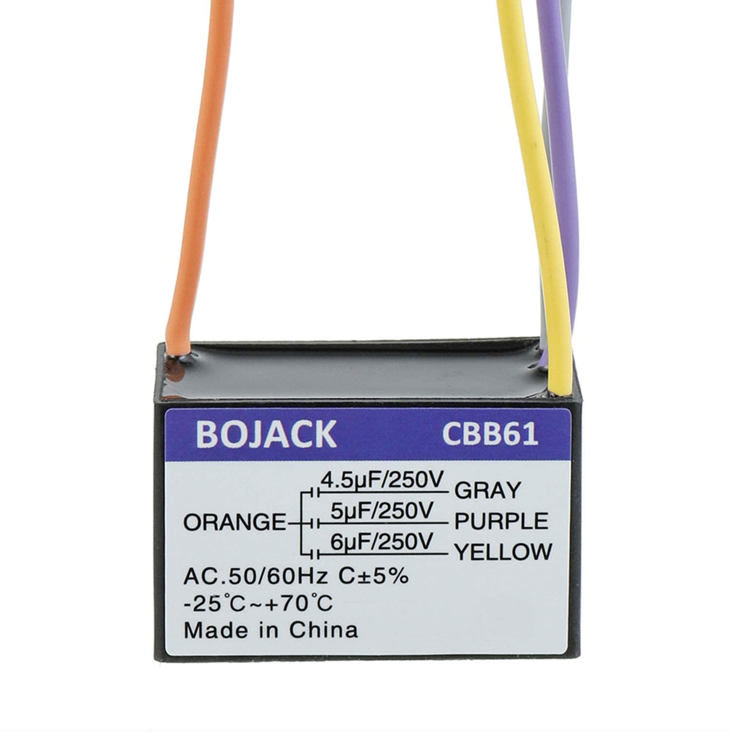 Photo 1 of BOJACK CBB61 4.5uF+5uF+6uF 250V AC Ceiling Fan Starting Capacitor for Compatible with Harbor Breeze & New Tech 4 Wire