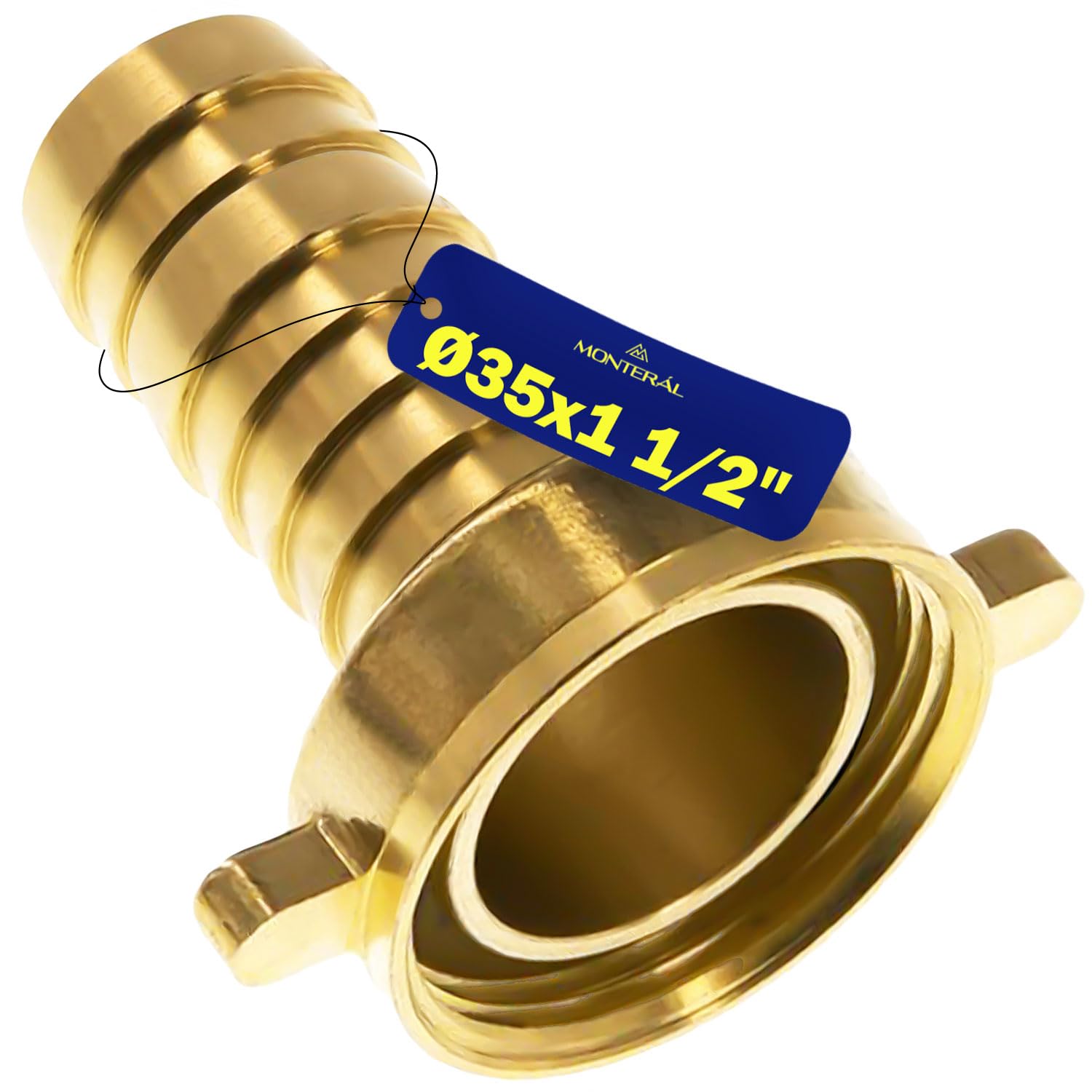 Brass Spigot for Hose Connection with Diameter Ø 35 mm and Female Thread 1 1/2” - Warranty 10 Years – MONTERAL