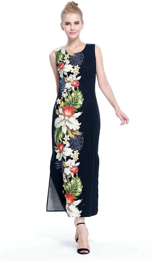 Hecho en Hawai Mujer Hawaiano Luau Vestido de Tanque Largo en Orquídea