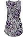 Youtalia Summer Tops for Women, 2017 Fashion Clothing Scoop Neck Paisley Print Flowy Tank Top Purple XX-Large