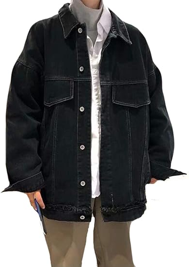 Amazon Piite メンズ 春服 フード付き アウター カジュアルジャケット ゆったり 無地 ヒップホップ ジャンパー おしゃれ デニムジャケット ゆったり ｇジャン ストリート系 コート ジャケット 通販