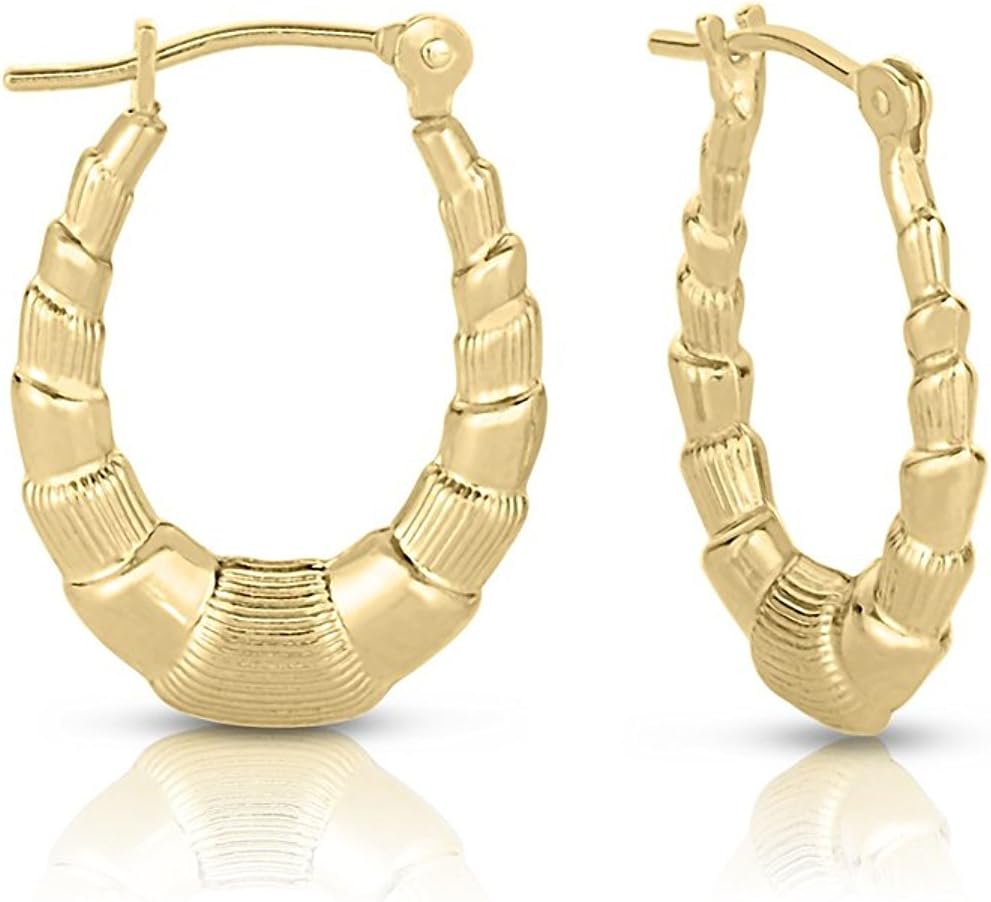 Lightweight and Comfortable Small 10k Yellow Gold Hoop Earrings
