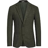 PJ PAUL JONES Mens Tweed Blazer Vintage Wool Blend Blazers Herringbone Two Button Sport Coat