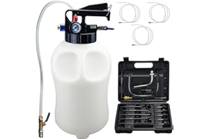 TEAYIR Handor 10L Pneumatic Fluid Extractor Dispenser Set Transmission Fluid Pump with 15pcs ATF Adapters ATF Refill Tool Kit Automotive Pneumatic Oil Extractor