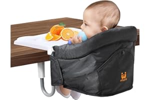 MTWML Hook On High Chair with Tray,Portable Baby High Chair That Attaches to Table,Clip On Fast Table High Chair for Babies a