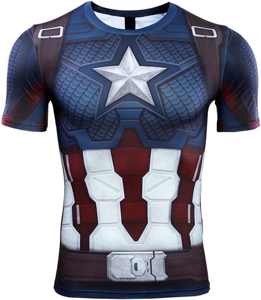 HIMIC E77C3D Super Hero Close-Fitting Quick-Drying Elastic Sport Cosplay T-Shirt
