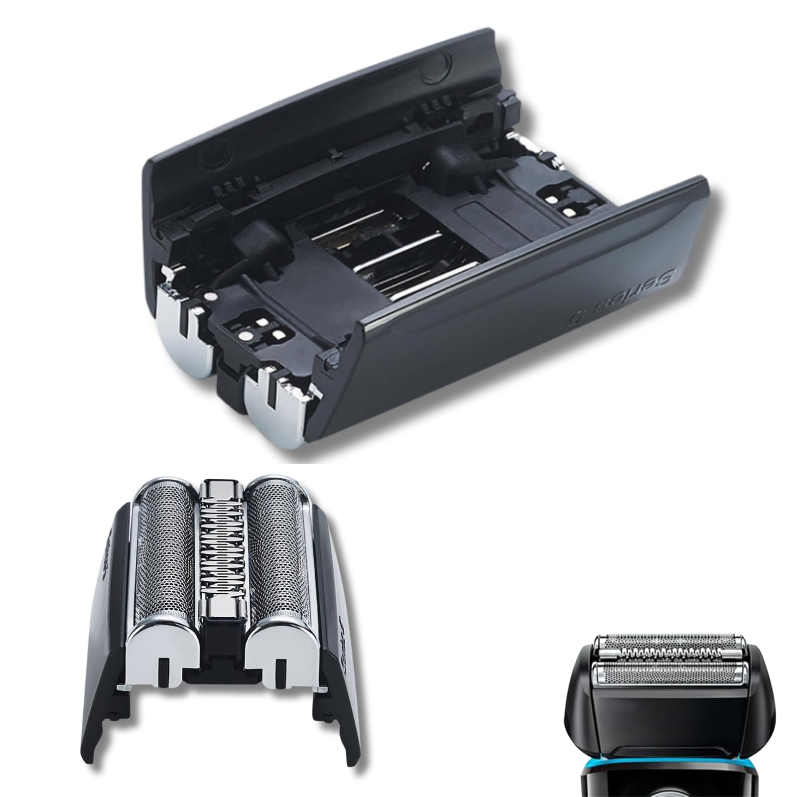 52B Series 5 Replacement Head Blades,Electric Shaver Replacement Head For Men,Wet & Dry Easily Attach For Braun Series 5 Electric Shaver,52B Electric Razor Head Part Foil & Cutter Black