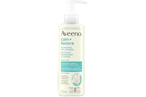 Aveeno Calm + Restore Nourishing Oat Facial Cleanser for Sensitive Skin, Gentle Gel Face Wash with Nourishing Oat & Calming F